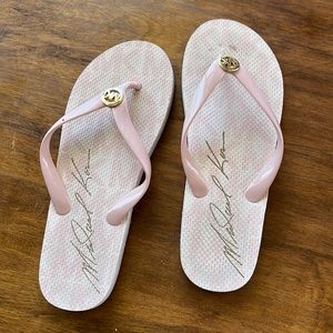 michael kors gold flip flops uk